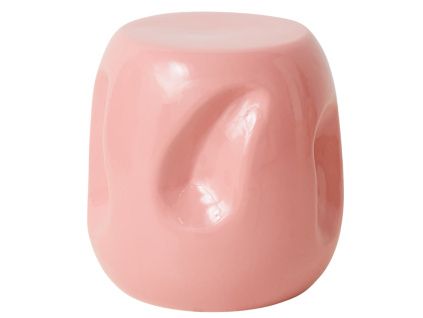 Růžový keramický odkládací stolek Currents 38 cm
