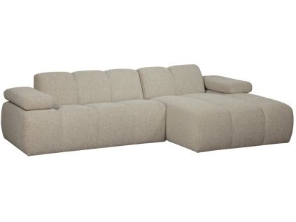 Bouclé rohová pohovka Mojo 284 cm, pravá
