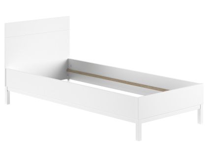 Bílá dřevěná postel Vipack Eva 90 x 200 cm