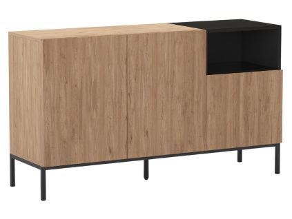 Komoda Cailin 140 x 40 cm s dřevěným dekorem