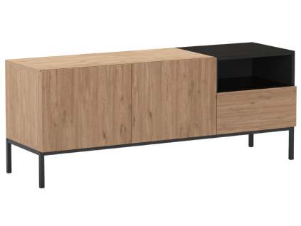 TV stolek Cailin 140 x 40 cm s dřevěným dekorem