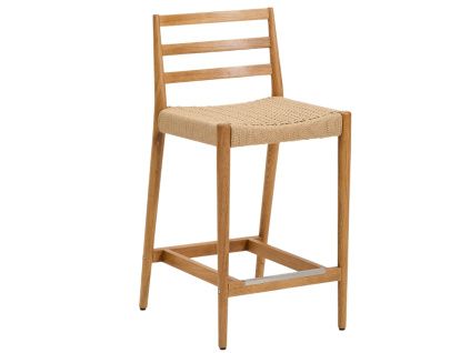 Dubová barová židle Analy 65 cm s výpletem