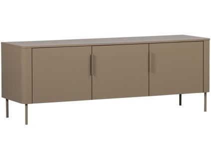 Béžovohnědý dřevěný TV stolek Gunnar 154 x 44 cm