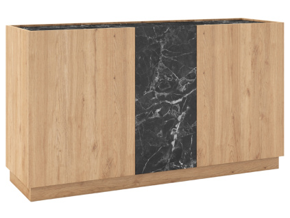 Komoda Dione 140 x 40 cm s dubovým dekorem