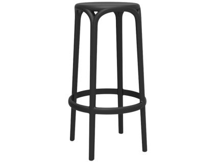 Černá plastová barová židle BROOKLYN 76 cm