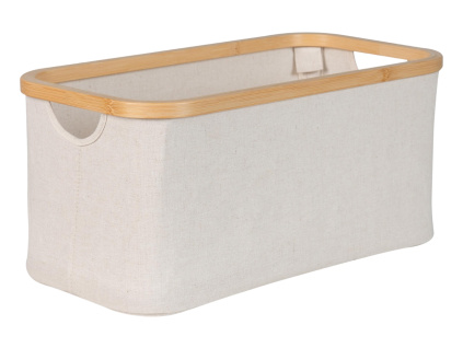 Béžový bavlněný úložný box Quax Loft 47 x 25 cm