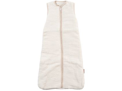 Bílo-béžový mušelínový dětský spací pytel Quax Natural 90 cm