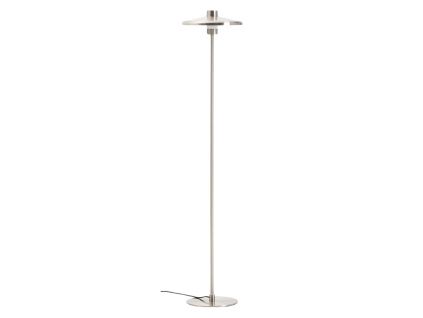 Stříbrná kovová stojací lampa Nuvira 130 cm