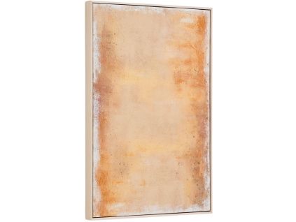 Žlutý abstraktní obraz Kave Home Selnar 90 x 60 cm