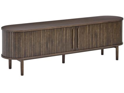 Tmavý dubový TV stolek Meta 180 x 40 cm