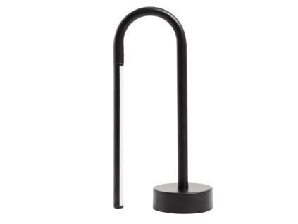 Černá kovová stolní LED lampa Bow