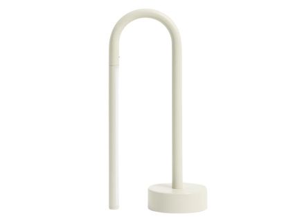 Šedá kovová stolní LED lampa Kave Home Bow