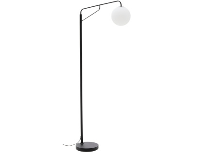 Černá kovová stojací lampa Kave Home Eilo 164 cm