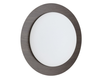 Tmavé nástěnné světlo Kave Home Novae 40 cm s dřevěným efektem