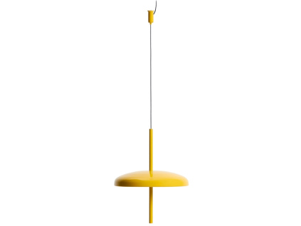 Žluté kovové nabíjecí závěsné LED světlo Kave Home Porte Ø 16 cm