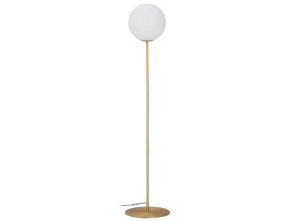 Zlatá kovová stojací lampa Kave Home Brisia 165 cm