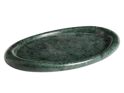 Zelený mramorový tác Kave Home Lenorel 43 x 28 cm