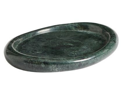 Zelený mramorový tác Kave Home Lenorel 30 x 23 cm