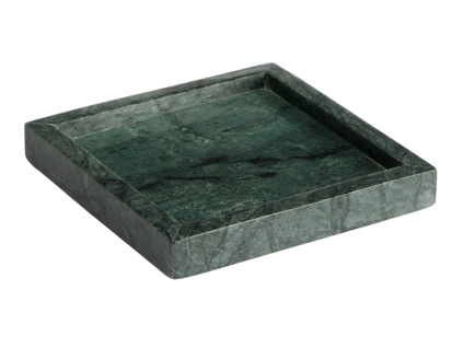 Zelený mramorový tác Kave Home Serela 18 x 18 cm