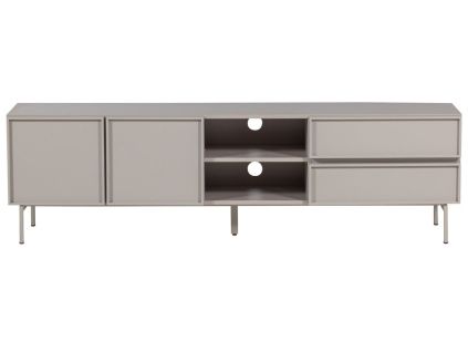 Světle šedý TV stolek Tours 180 x 42 cm