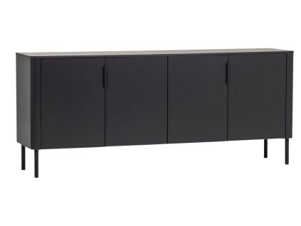Černá dřevěná komoda Gunnar 201 x 44 cm -fv-interier-25