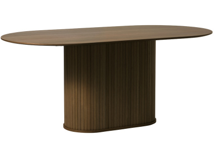 Tmavý dubový jídelní stůl Unique Furniture Nola 180 x 95 cm