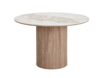 Bílý keramický jídelní stůl Athena 120 cm