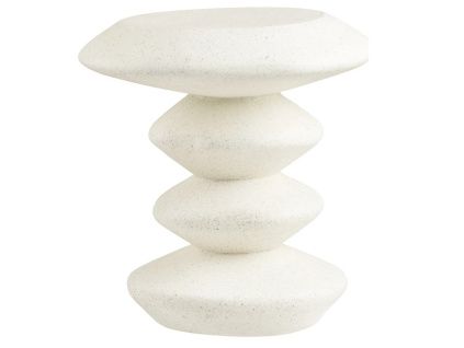 Bílý odkládací stolek Newton 36 cm