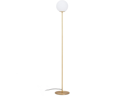 Zlatá kovová stojací lampa Kave Home Brisia 155 cm