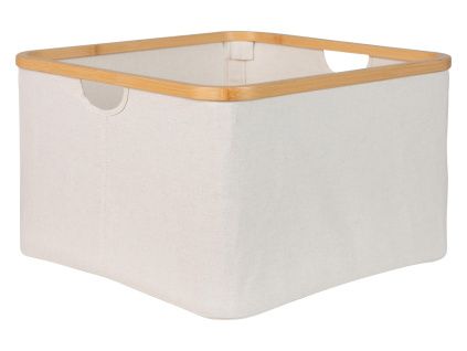 Béžový bavlněný úložný box Quax Stella 45 x 45 cm
