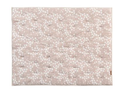 Růžová mušelínová podložka do hracích ohrádek Quax Natural 73 x 93 cm