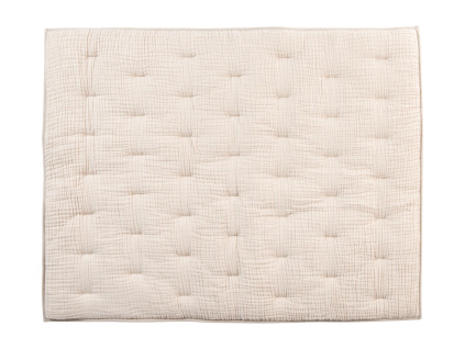 Béžová mušelínová podložka do hracích ohrádek Quax Natural 73 x 93 cm