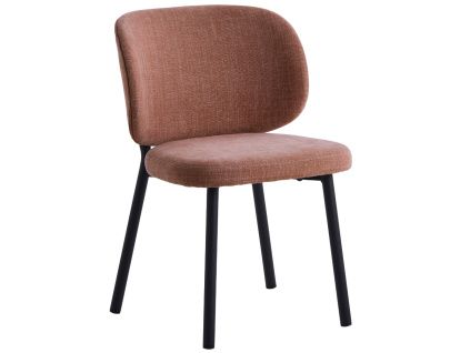 Růžová čalouněná jídelní židle Unique Furniture Swan