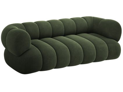Zelená sametová trojmístná pohovka Cosmopolitan Design Koge 210 cm