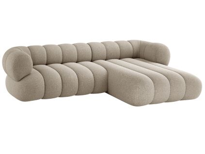 Béžová čalouněná rohová pohovka Cosmopolitan Design Koge 270 cm, pravá