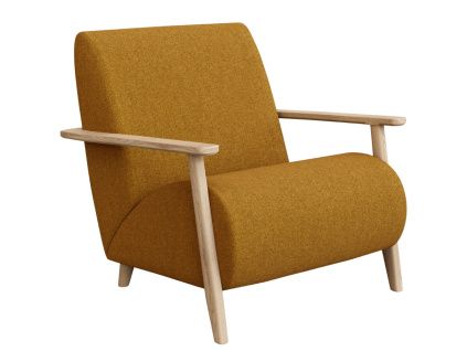 Žluté čalouněné křeslo Kave Home Meghan
