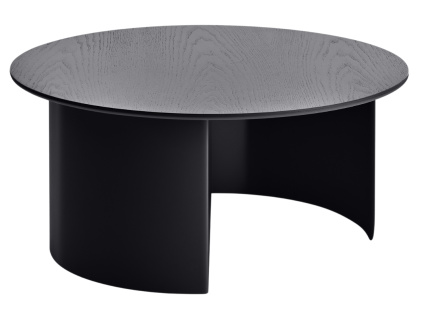 Černý lakovaný konferenční stolek Plateau 75 cm