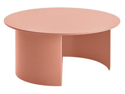 Světle růžový lakovaný konferenční stolek Plateau 75 cm