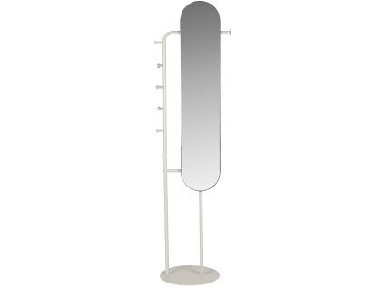 Béžové kovové stojací zrcadlo VERO 179 cm