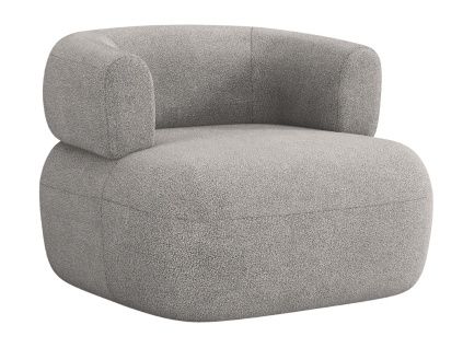 Světle šedé bouclé křeslo Windsor & Co Aldrin