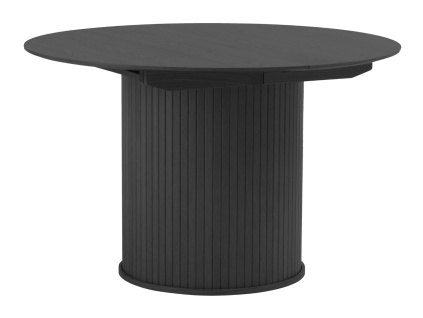 Černý dubový rozkládací jídelní stůl Unique Furniture Nola 120/167 x 120 cm