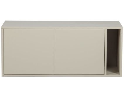 Béžový dřevěný TV stolek Settle Down 108 x 44 cm