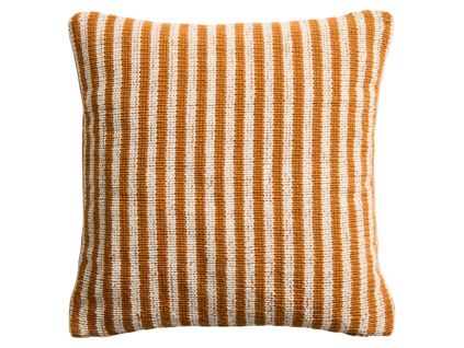 Oranžový pruhovaný povlak na polštář Kave Home Dirome 45 x 45 cm