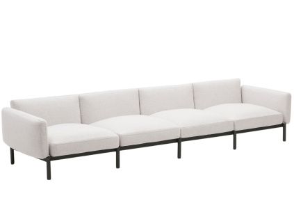 Zahradní pohovka Kave Home Sorells 370 cm se šedou podnoží