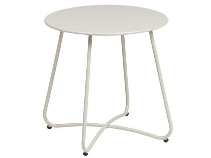 Krémový kovový zahradní stolek Austin ø 45 cm