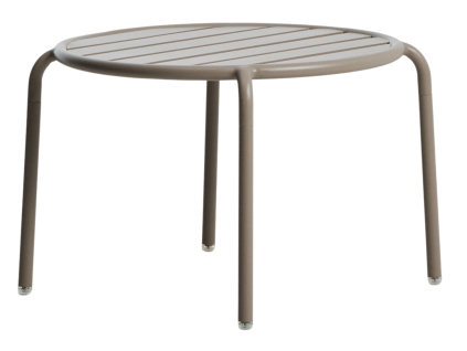 Béžový kovový zahradní stolek kave home Joncols 60 cm