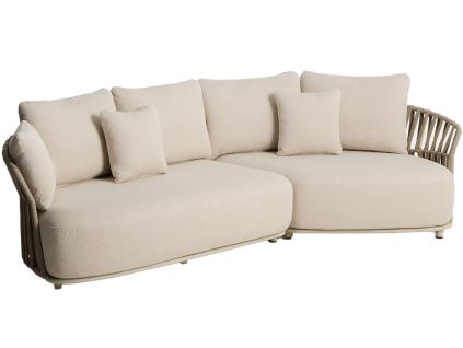 Béžová zahradní pohovka Kave Home Osani 274 cm s výpletem