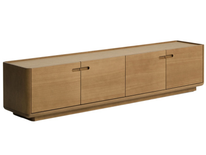 Dubový TV stolek Kave Home Arelida 200 x 40 cm