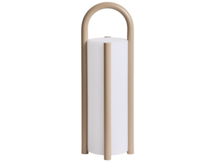 Béžová přenosná zahardní lampa Kave home Leros 48 cm