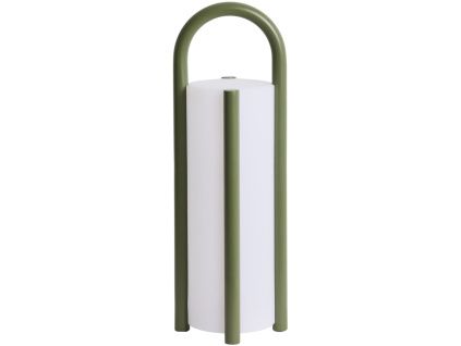 Zelená přenosná zahardní lampa kave home Leros 48 cm